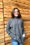 Turtleneck Front Seam Sweater