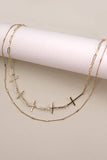 Cross Link Double Layer Necklace