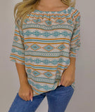 Aztec Chiffon Blouse