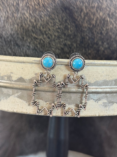 Western Barbed Wire Earring