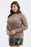 Plus Mock Neck Long Sleeve Top
