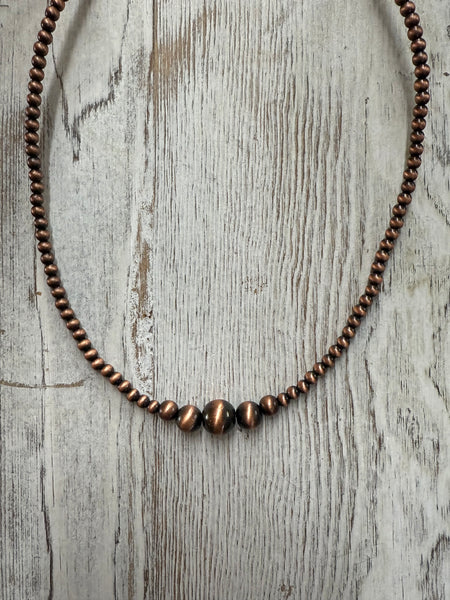 Copper Navajo Bead Necklace