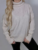 Turtleneck Front Seam Sweater