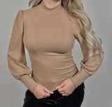 Long Sleeve Back Button Top