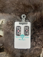 Western Hand Stone Aztec Post Earrings