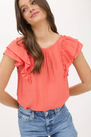Ruffle Back Bow Top