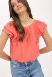 Ruffle Back Bow Top