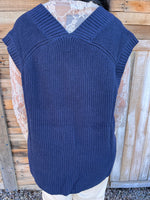 Natalie navy sweater vest