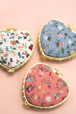 Travel Pocket Compact Floral Mirror