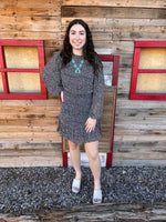 Shaley leaf print dress
