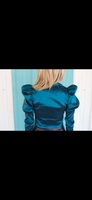 Della dark teal corset