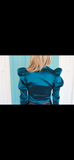 Della dark teal corset