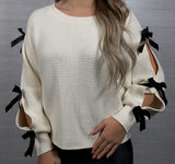 Velvet Bow Sweater