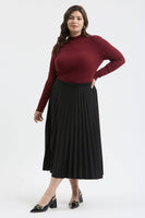 Plus Mock Neck Long Sleeve Top