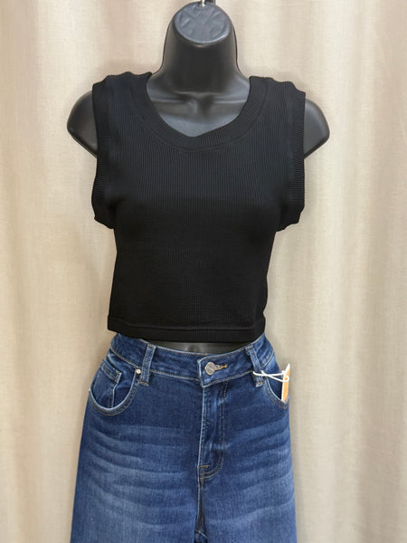 Jill Ribbed Crop
