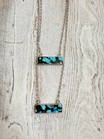Double Bar Gemstone Necklace