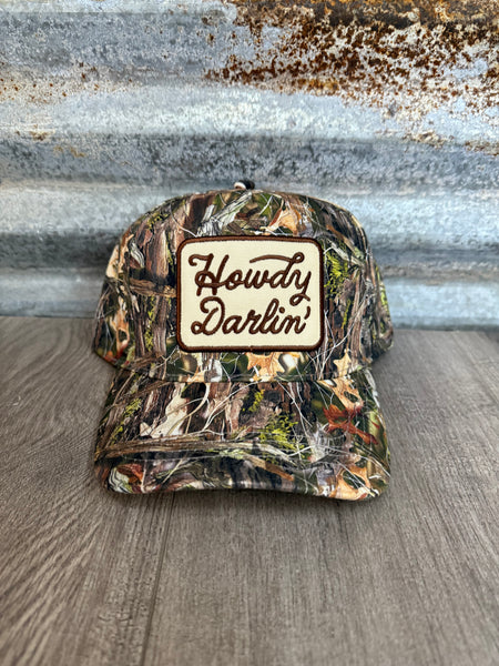 Howdy Darlin' Embroidery Patch Camo Trucker Hat