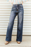 Mid Wash Studded Mid Rise Western Flare Jeans