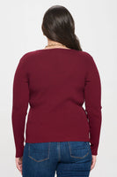 Plus Long Sleeve Henley Top