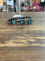 2 Layer Western Navajo & Stone Stretch Bracelet