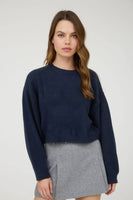 Crew Neck Cropped Sweater