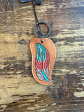 Tooled Leather Keyring