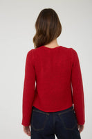 Multi Tie Front Long Sleeve Cardigan