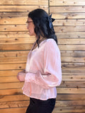 Sheer Long Sleeve Blouse