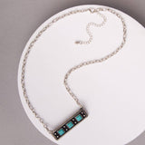 Western Rectangle Bar Concho Necklace