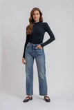 Mock Neck Long Sleeve Sweater Knit Top