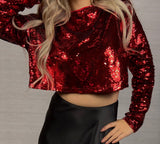 Sequin Crop Top