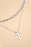 Double Layer Cross Necklace