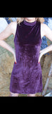Elena eggplant velvet dress
