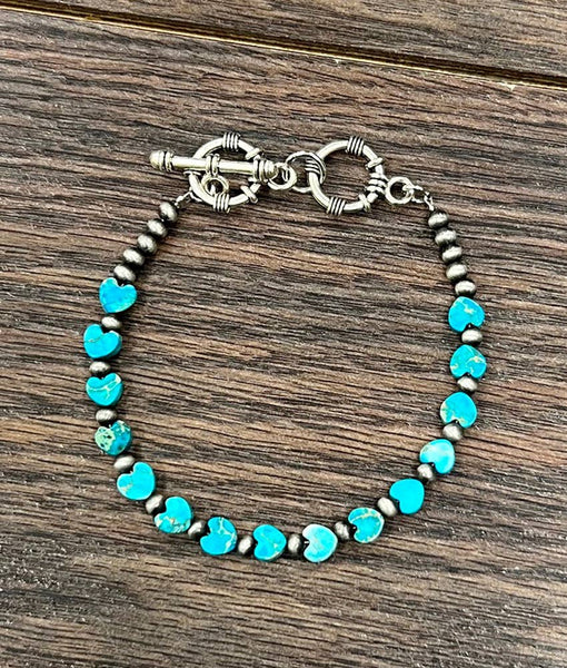 Handmade 6mm Heart Gemstone Adjustable Bracelet