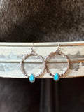 Circle and Stone Earring