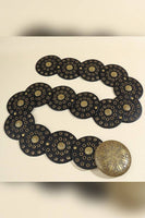 Round Panel Eyelet Western Belts