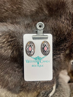 Western Hand Stone Aztec Post Earrings