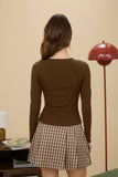 Ribbed Long Sleeve Button Known Knit Top