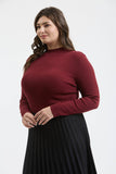 Plus Mock Neck Long Sleeve Top