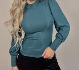Long Sleeve Back Button Top