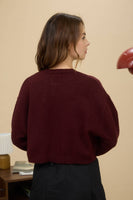 Crew Neck Cropped Sweater