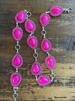 Rustic Oval Stone Concho Belt