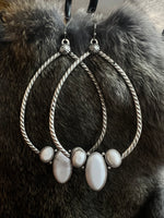 Bohemian White Turquoise Earrings