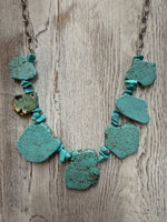 Handmade Slab Turquoise Necklace