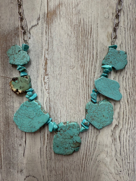 Handmade Slab Turquoise Necklace