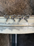 Coquette Bow Ribbon Stone Stud Earrings