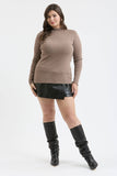 Plus Mock Neck Long Sleeve Top