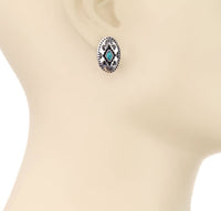 Western Hand Stone Aztec Post Earrings