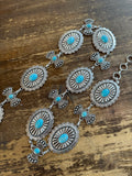 Etched Oval Concho Belt