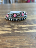 2 Layer Western Navajo & Stone Stretch Bracelet
